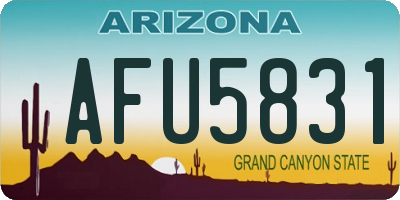 AZ license plate AFU5831