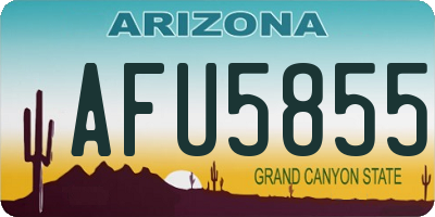 AZ license plate AFU5855