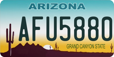 AZ license plate AFU5880