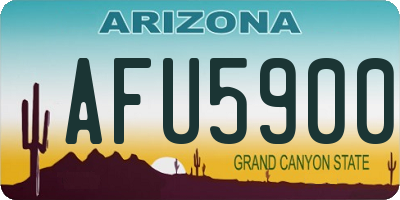 AZ license plate AFU5900