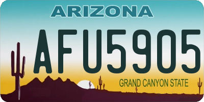 AZ license plate AFU5905