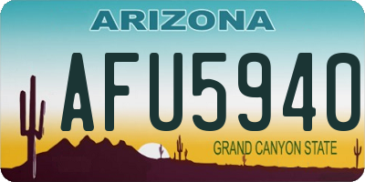 AZ license plate AFU5940