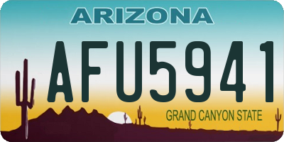 AZ license plate AFU5941