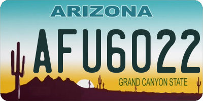 AZ license plate AFU6022