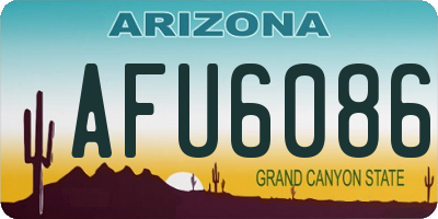 AZ license plate AFU6086