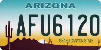 AZ license plate AFU6120