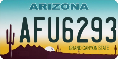 AZ license plate AFU6293