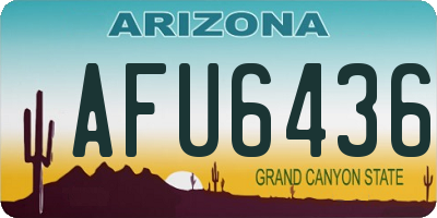 AZ license plate AFU6436