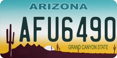 AZ license plate AFU6490