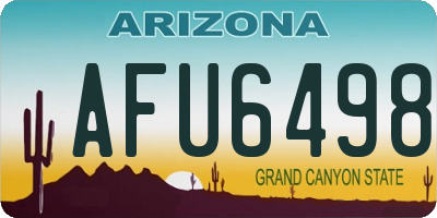AZ license plate AFU6498