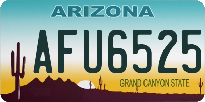 AZ license plate AFU6525