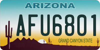 AZ license plate AFU6801