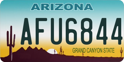AZ license plate AFU6844