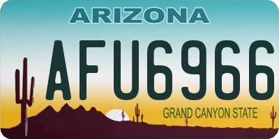 AZ license plate AFU6966