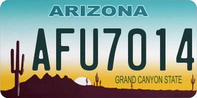 AZ license plate AFU7014