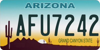 AZ license plate AFU7242