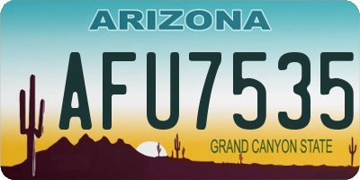 AZ license plate AFU7535