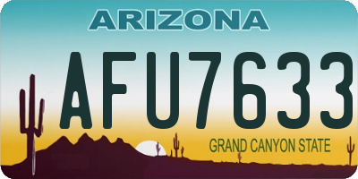 AZ license plate AFU7633