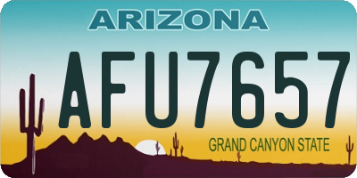 AZ license plate AFU7657
