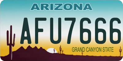 AZ license plate AFU7666