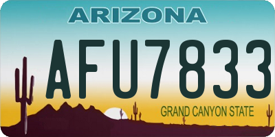 AZ license plate AFU7833