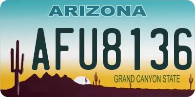 AZ license plate AFU8136