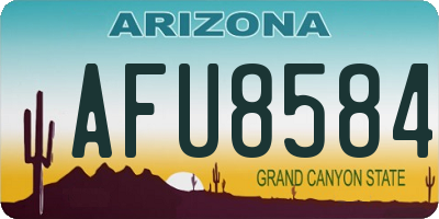 AZ license plate AFU8584