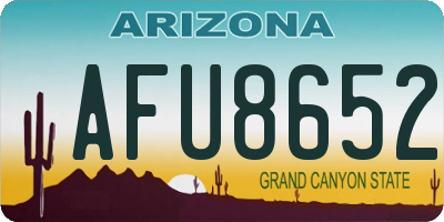 AZ license plate AFU8652