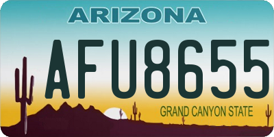 AZ license plate AFU8655