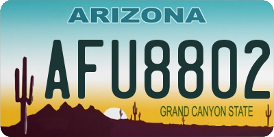 AZ license plate AFU8802