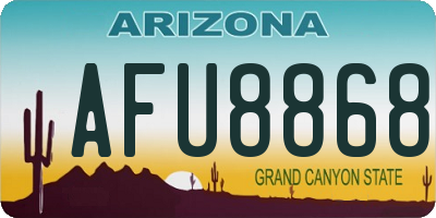 AZ license plate AFU8868