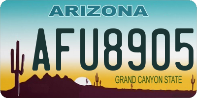 AZ license plate AFU8905