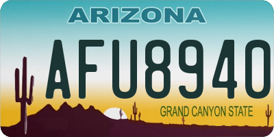 AZ license plate AFU8940