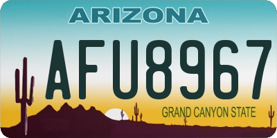AZ license plate AFU8967