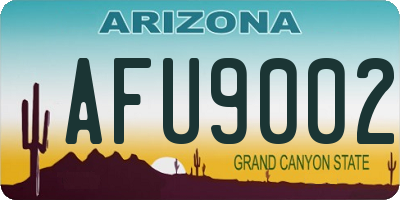AZ license plate AFU9002