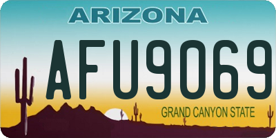AZ license plate AFU9069