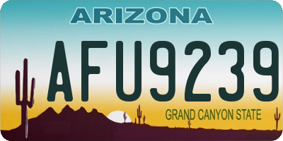 AZ license plate AFU9239