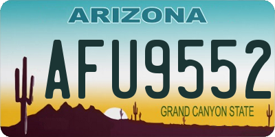 AZ license plate AFU9552