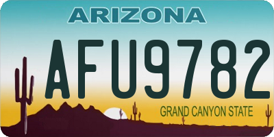 AZ license plate AFU9782