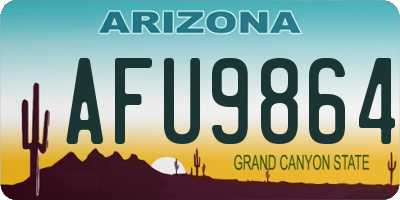 AZ license plate AFU9864