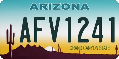 AZ license plate AFV1241