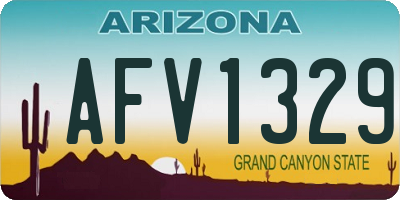 AZ license plate AFV1329