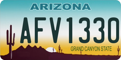 AZ license plate AFV1330