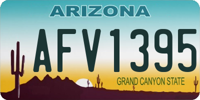 AZ license plate AFV1395