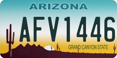 AZ license plate AFV1446