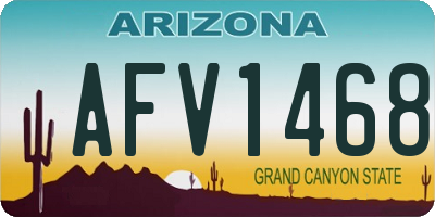 AZ license plate AFV1468