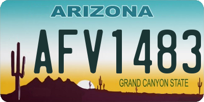 AZ license plate AFV1483