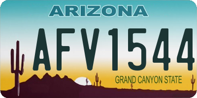 AZ license plate AFV1544