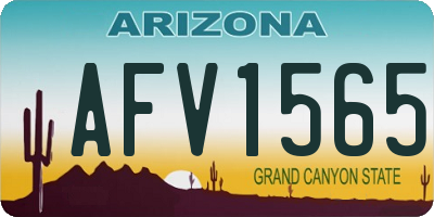 AZ license plate AFV1565