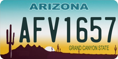 AZ license plate AFV1657